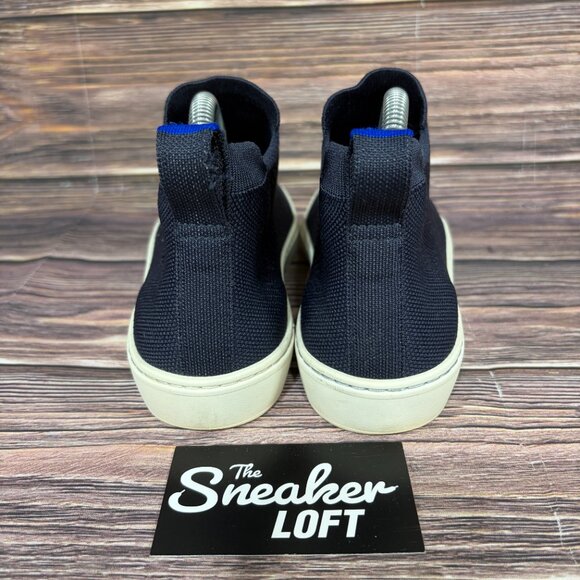 Rothy's The Chelsea Boot Women's Blue Knit Slip On Ankle Boot Shoes - Picture 4 of 8